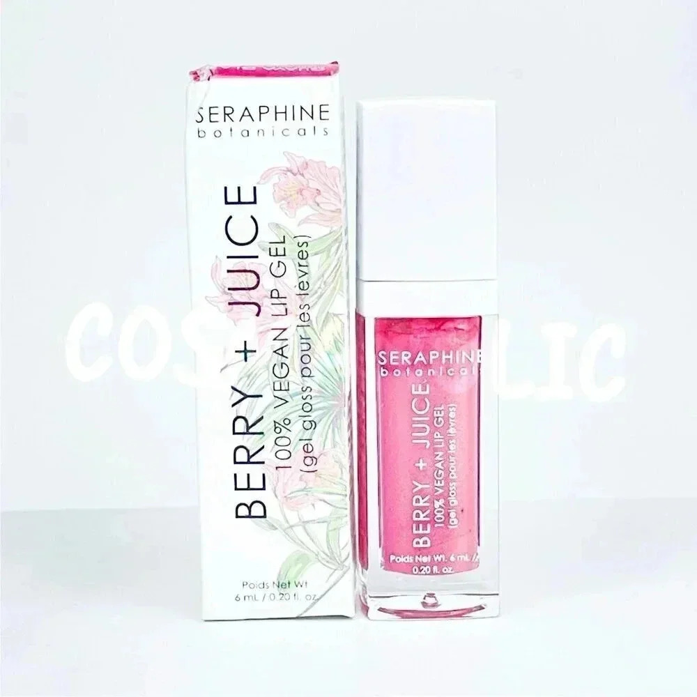Seraphine Botanicals Berry + Juice 100% Vegan Lip Gel Guava Glaze